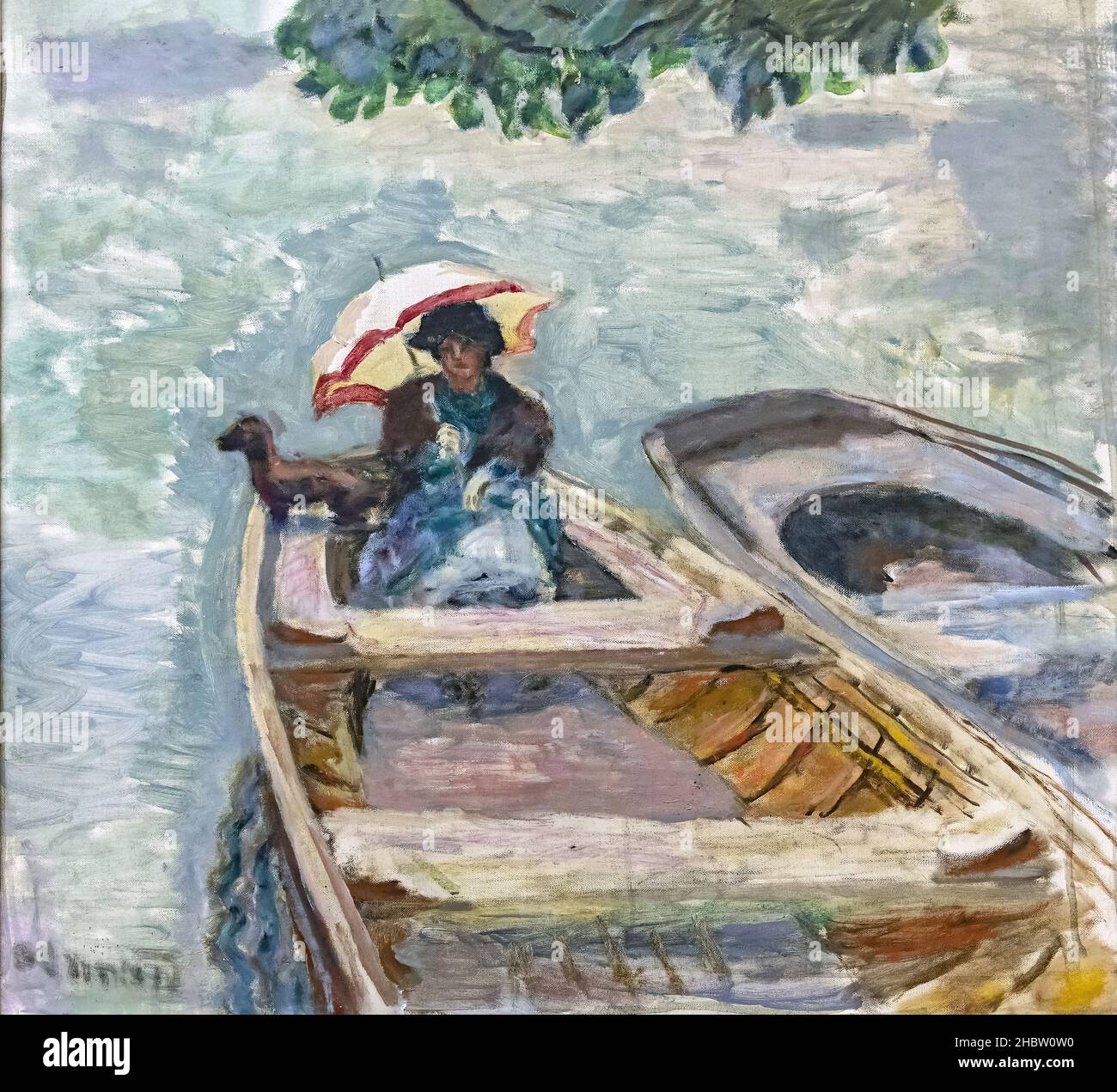 En bateau - 1910 13 - oil on canvas 62,2 x 67,3 cm - Bonnard Pierre Stock Photo