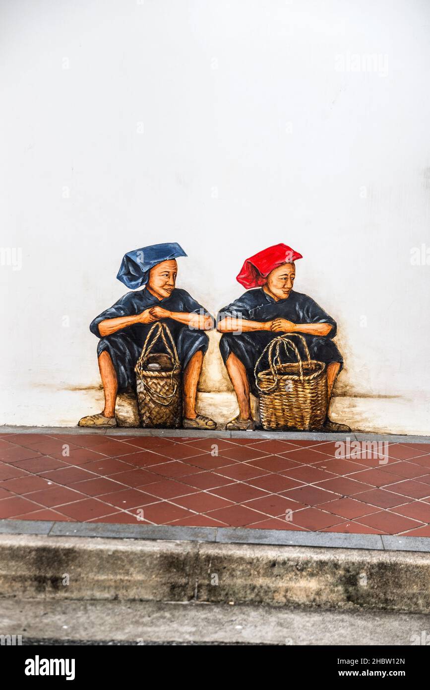 Murals in Chinatown, Singapore Stock Photo Alamy