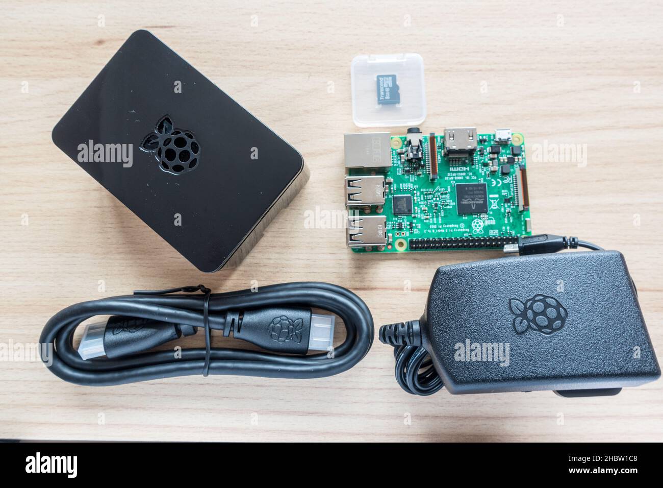 Raspberry Pi computer and accessories including a case, hdmi cable ...