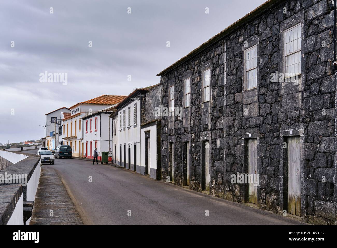Traditional architecture in the old town of Sao Mateus. Graciosa island