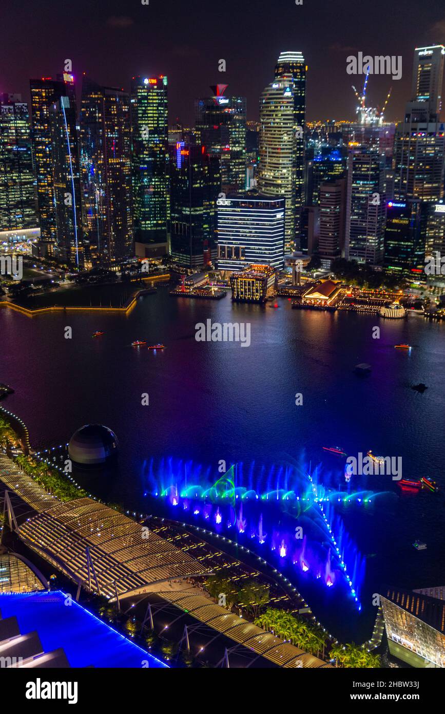 Spectra light and water show, Singapore Stock Photo Alamy
