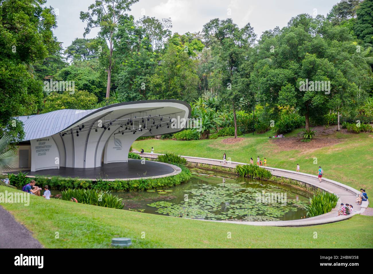 Stage at Singapore botanic gardens Stock Photo - Alamy