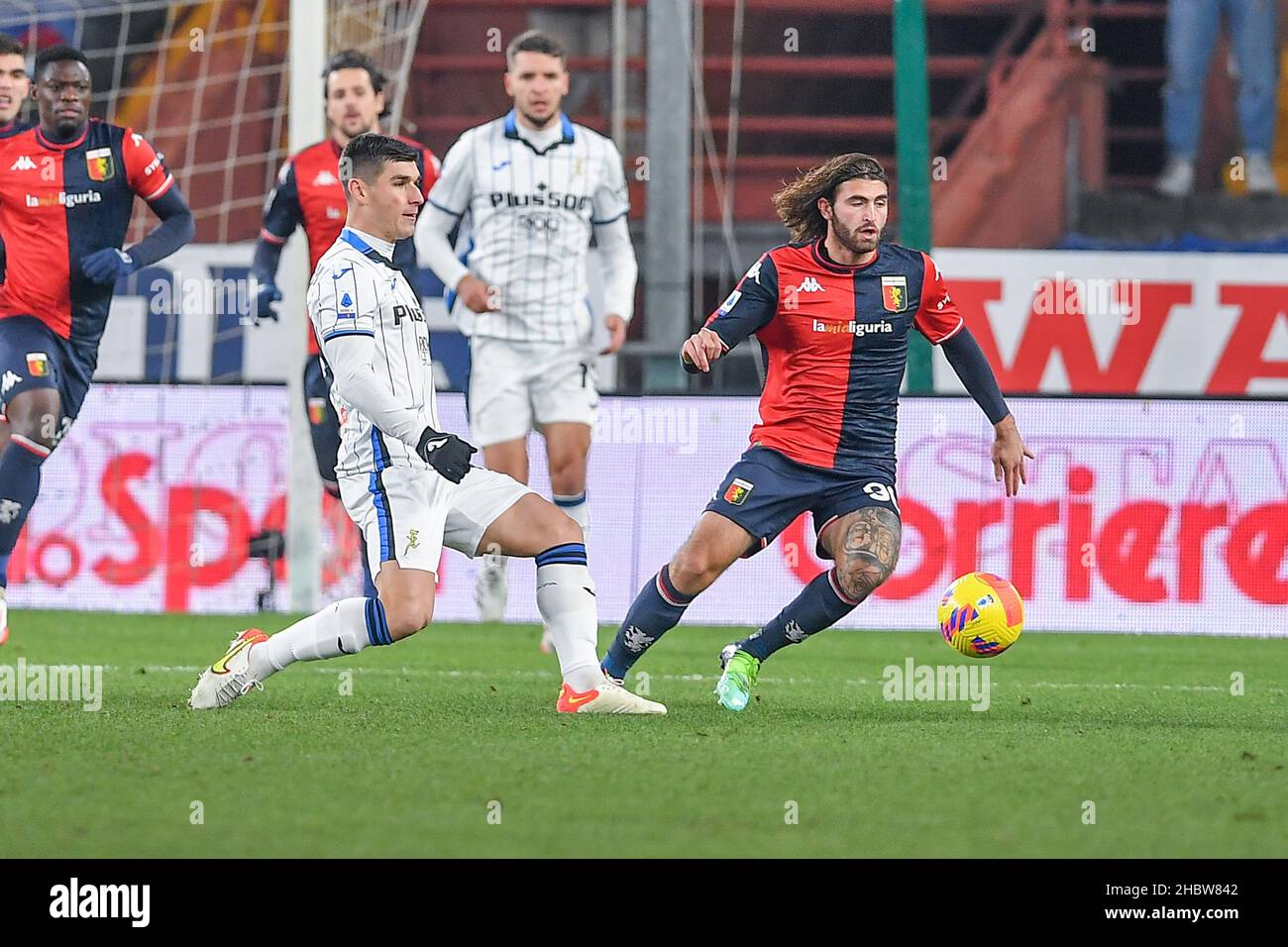 Genoa, Italy. 30 April 2022. Manolo Portanova of Genoa CFC in action during  the Serie A football match between UC Sampdoria and Genoa CFC. Credit:  Nicolò Campo/Alamy Live News Stock Photo - Alamy