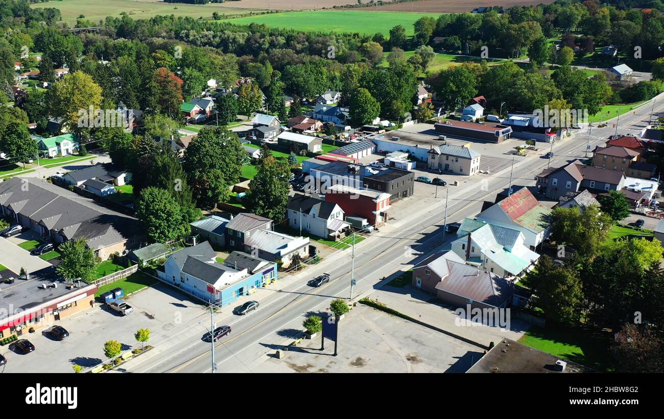 An aerial view of Thamesford, Ontario, Canada Stock Photo Alamy