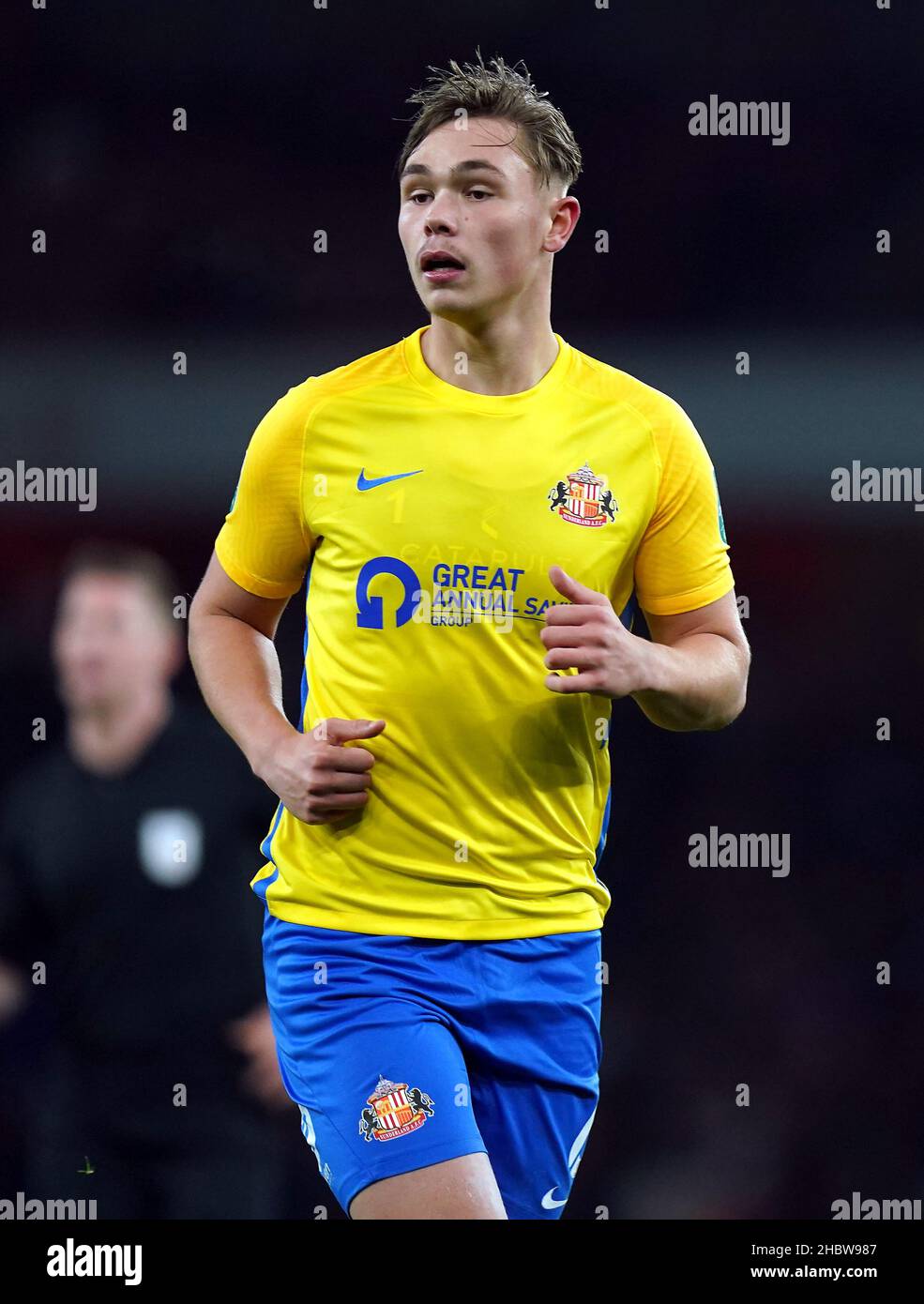 Sunderland's Callum Doyle during the Carabao Cup quarter final match at the Emirates Stadium, London. Picture date: Tuesday December 21, 2021. Stock Photo