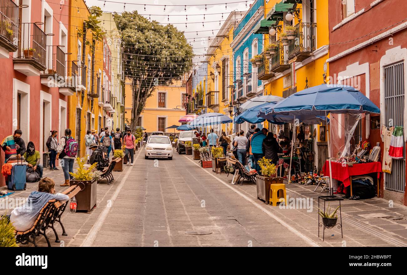 Traditional markets in the city of Puebla, Mexico Stock Photo