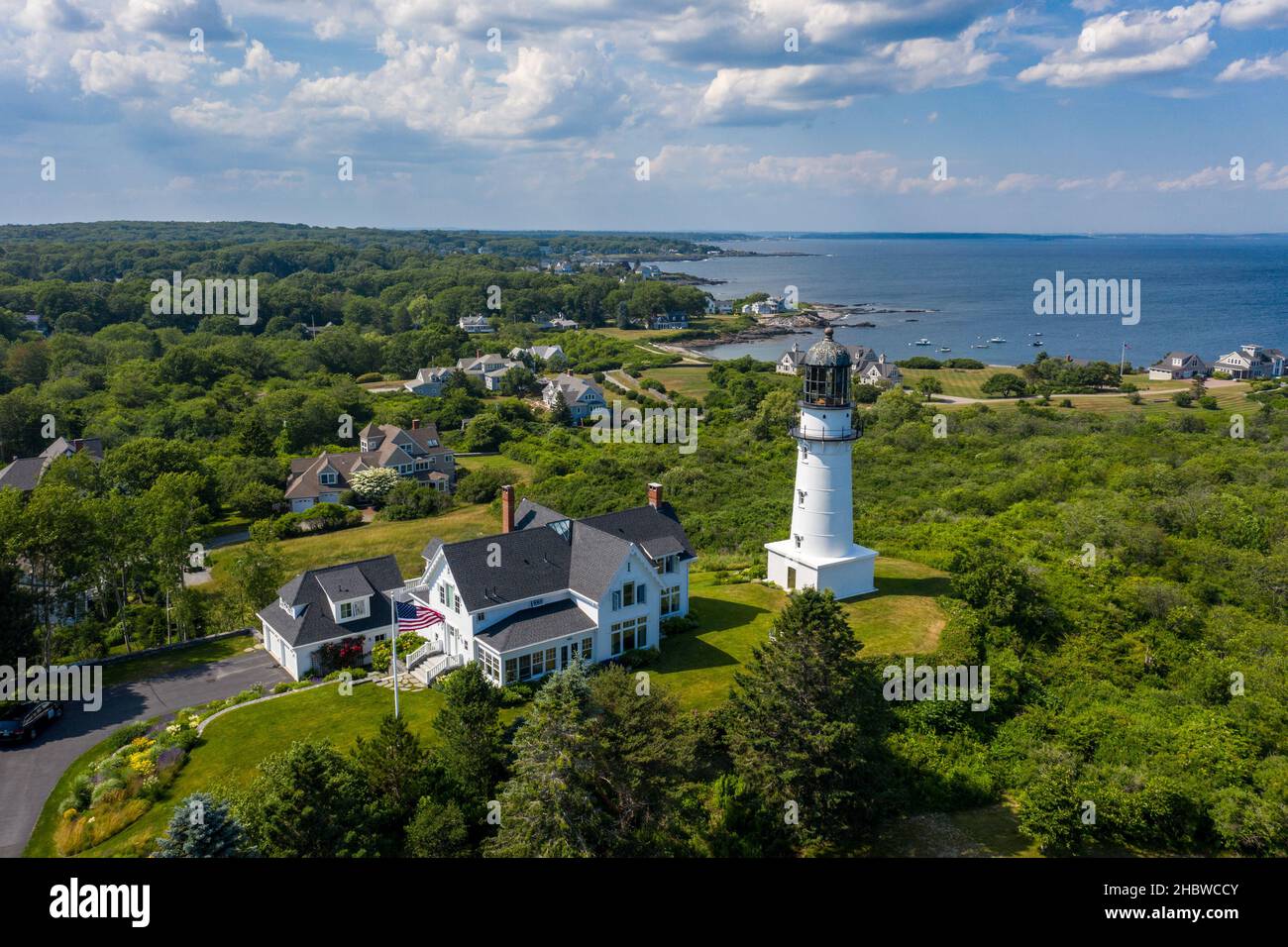Two Lights Lighthouse, Cape Elizabeth, Maine, USA Stock Photo Alamy