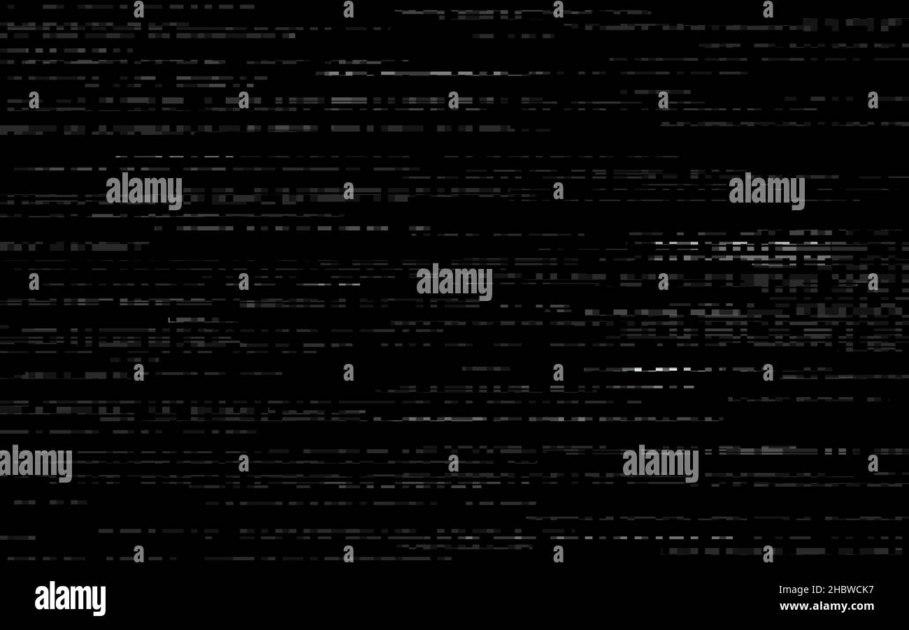 Glitch abstract background. Video noise effect with lines. No signal ...