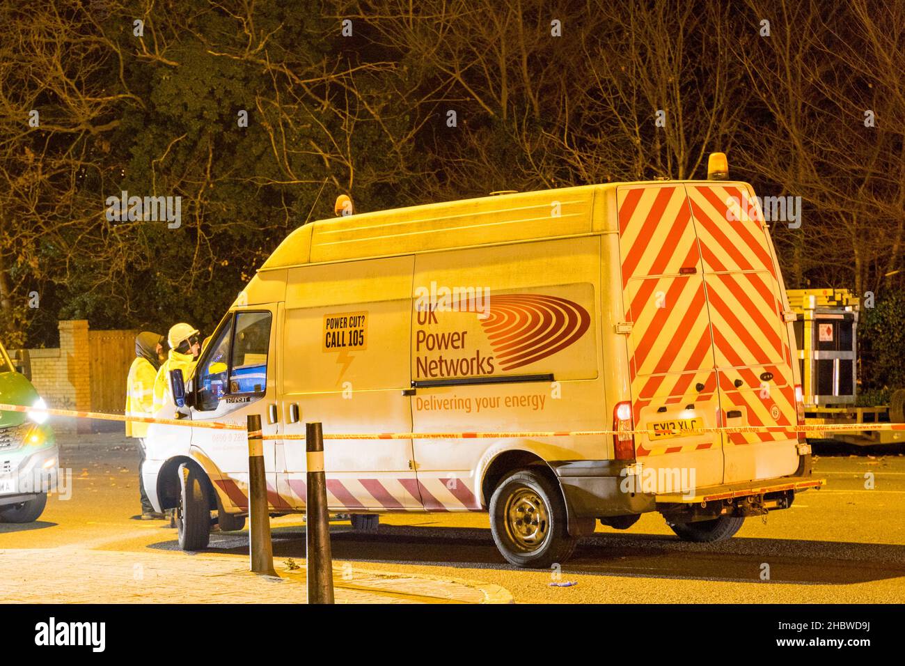 Greenwich London UK. 21 December 2021. Police, fire brigade and