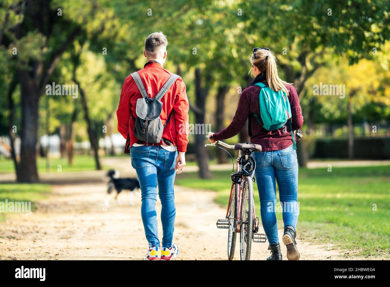 Two friends walking hi-res stock photography and images - Alamy