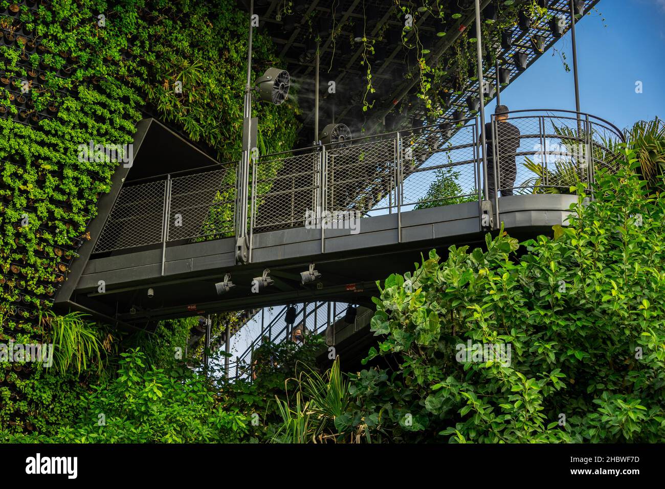 Singapore pavilion detail, sustainable green city with hanging garden