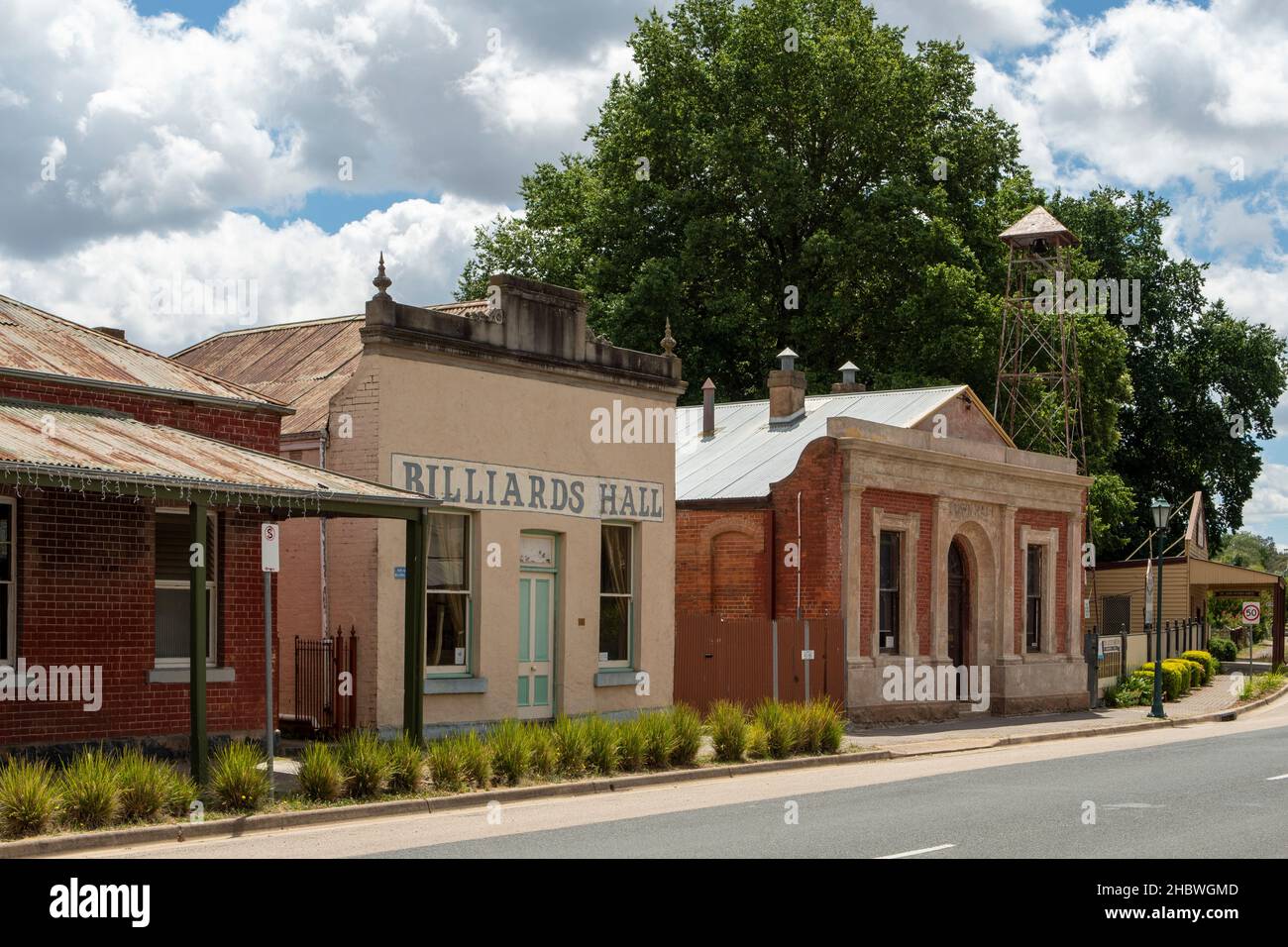 Main Street in Chiltern, Victoria, Australia Stock Photo