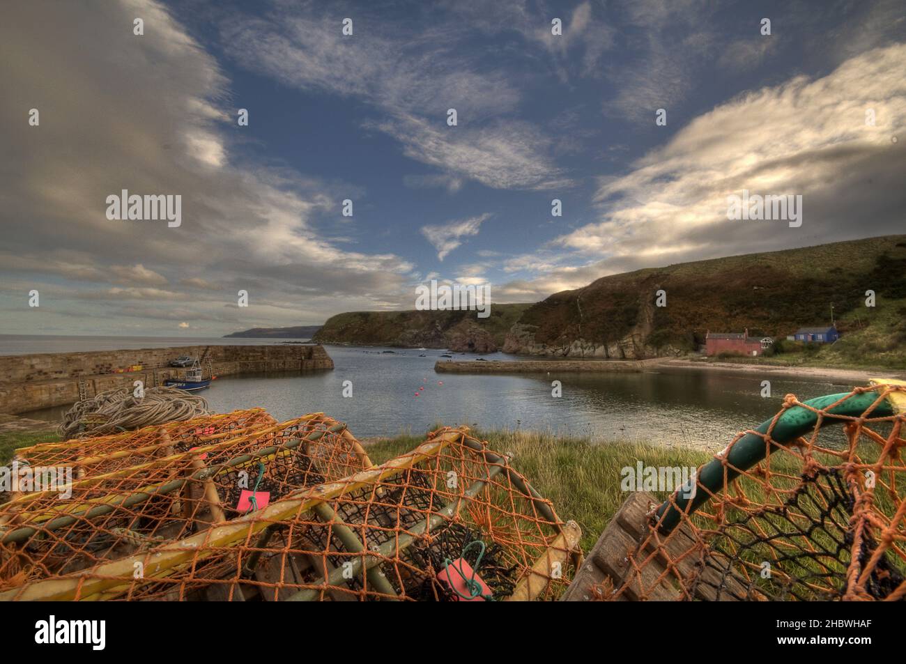 COVE, UNITED KINGDOM Nov 04, 2009 The Cove harbour, Berwickshire, Scottish Borders, Scotland