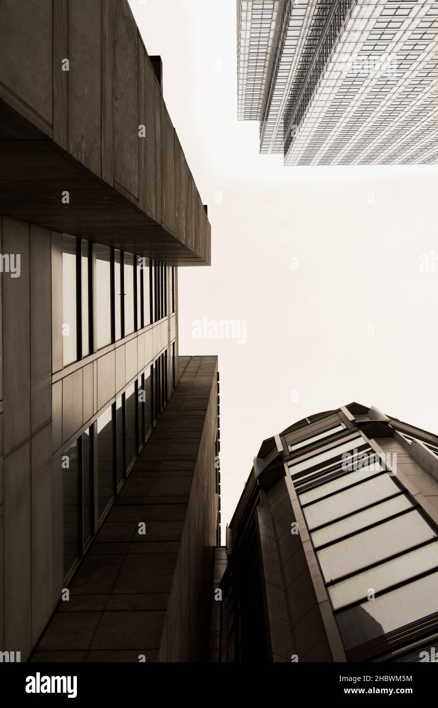 Black and white London buildings Stock Photo