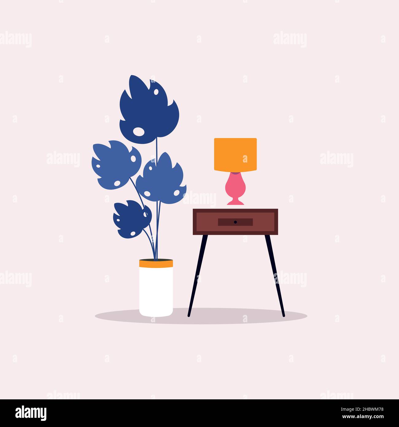 Home decoration. Vector illustration in flat design. Stock Vector