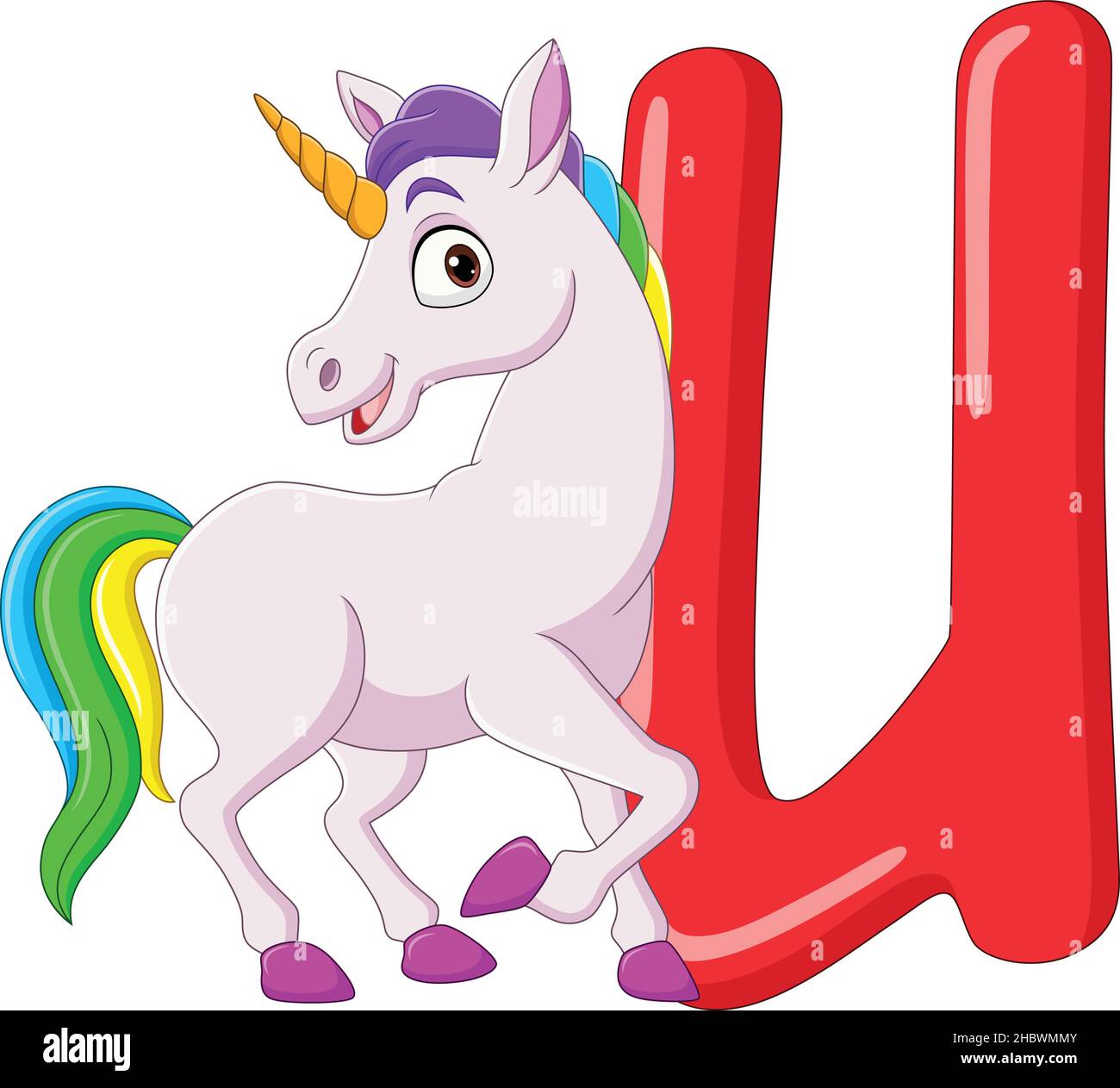 Letter u unicorn Cut Out Stock Images & Pictures - Alamy