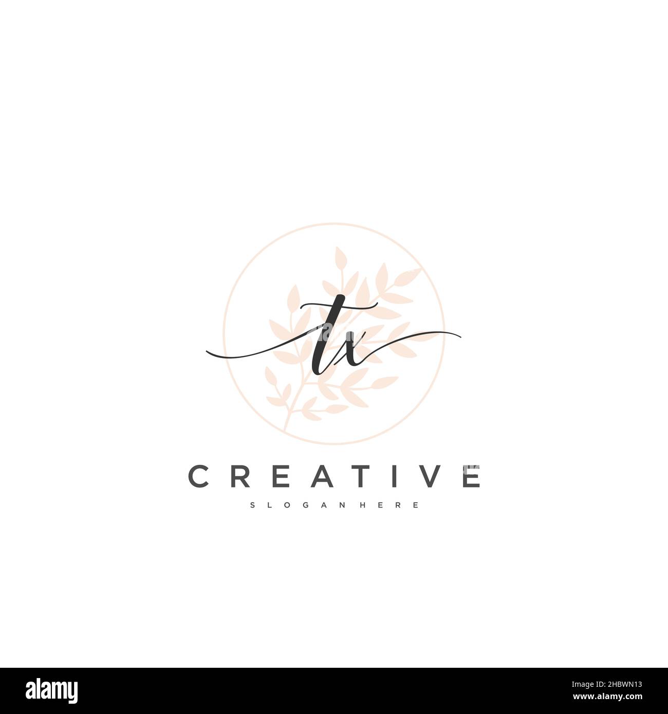 TX Initial handwriting minimalist geometric logo template vector art ...