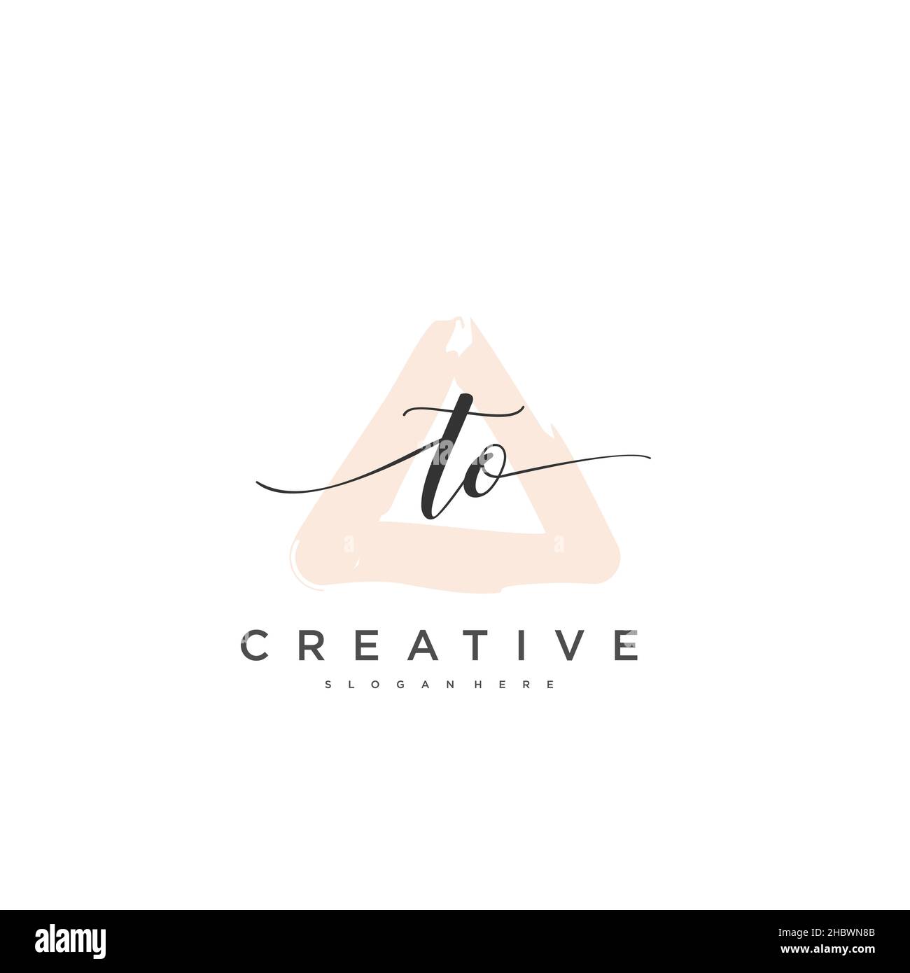 TO Initial handwriting minimalist geometric logo template vector art ...