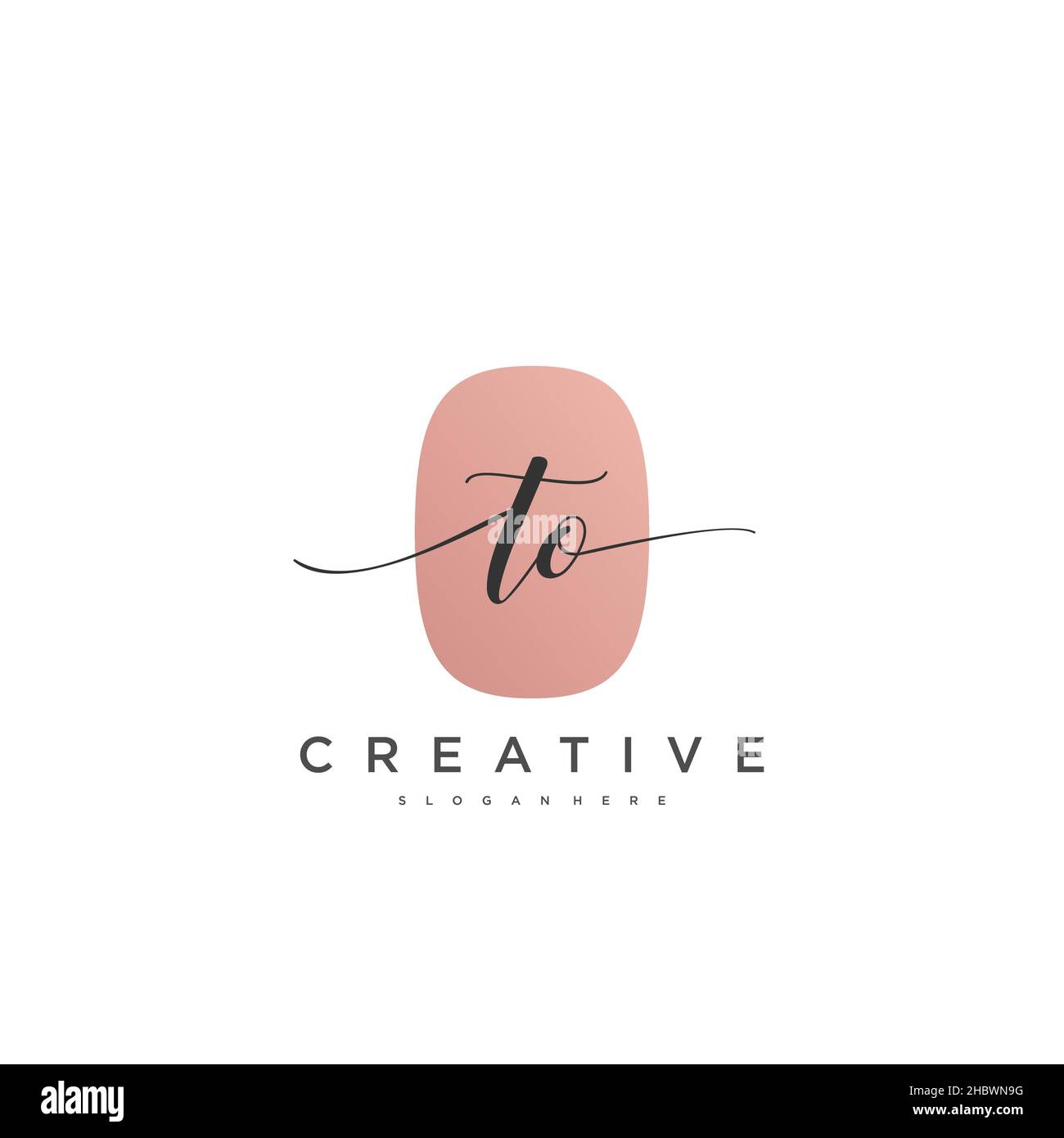 TO Initial handwriting minimalist geometric logo template vector art ...