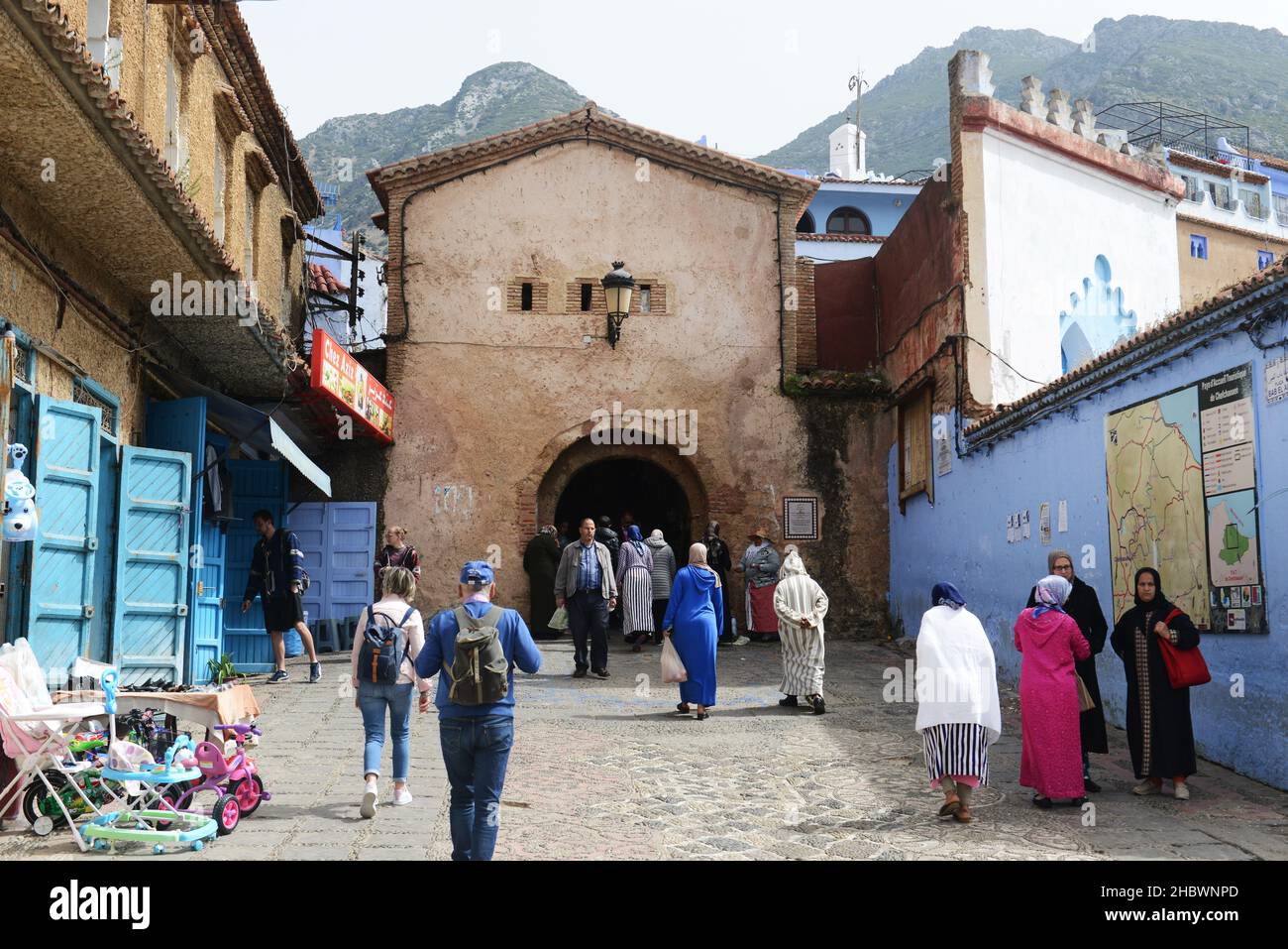 Bab El Ain Of The Medina Of Chefchaouen Morocco Stock Photo Alamy bab-el-ain-of-the-medina-of-chefchaouen-morocco-stock-photo-alamy