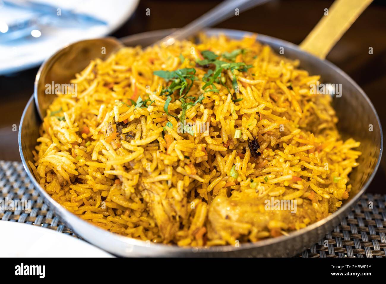 Popular India Food Mughlai Biryani In The Restaurant Stock Photo Alamy