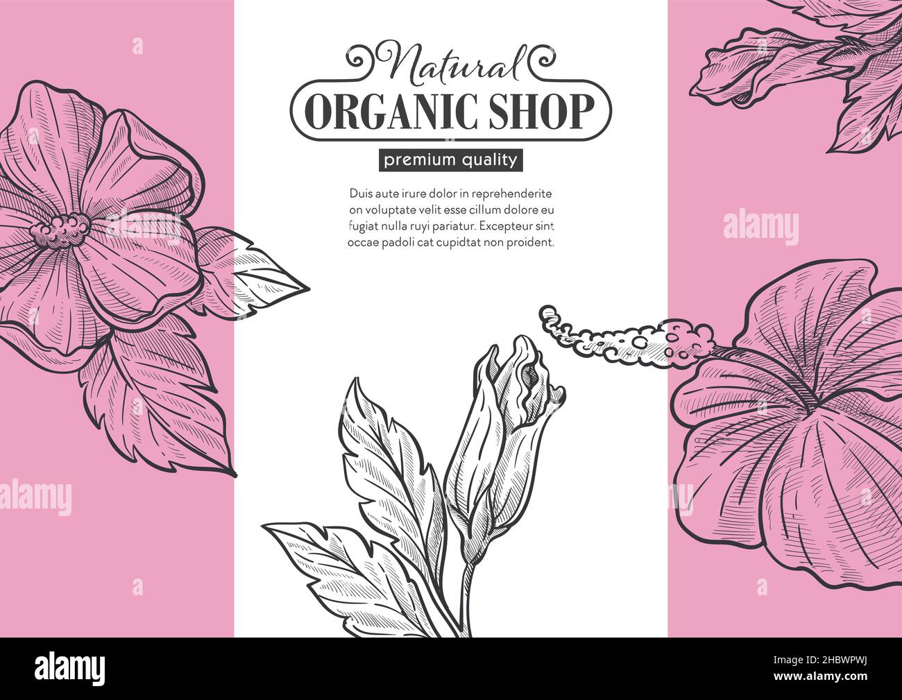 Natural organic shop premium quality products Stock Vector Image & Art ...