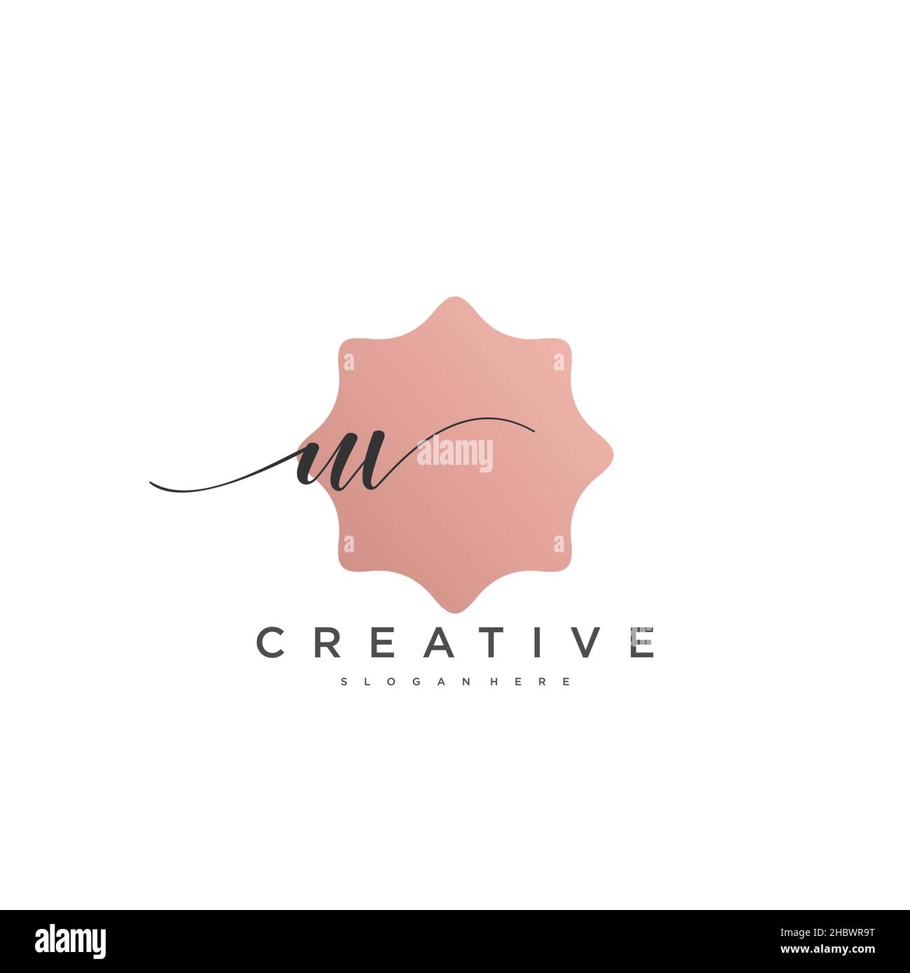 Initial handwriting minimalist geometric logo template vector art, Logo ...