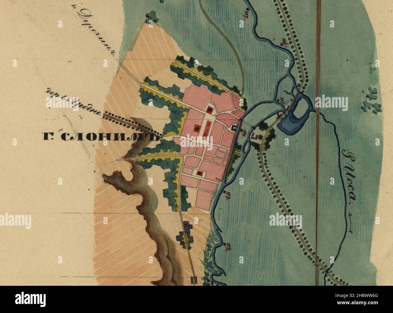 Slonim Map, Map of Slonim, Slonim Print, Slonim Poster, Slonim Wall Art, Slonim Map Print, Slonim Maps, Slonim City, Slonim Plan, Slonim Prints Stock Photo