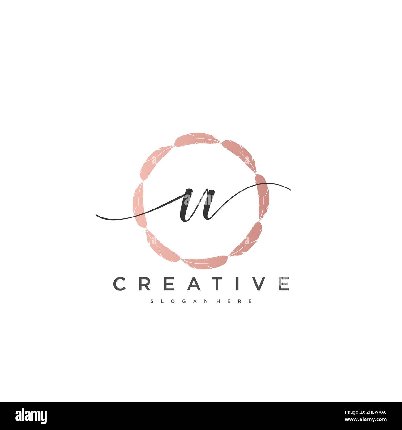 VV Initial handwriting minimalist geometric logo template vector art, Logo for business beauty, fashion, and other art Stock Vector