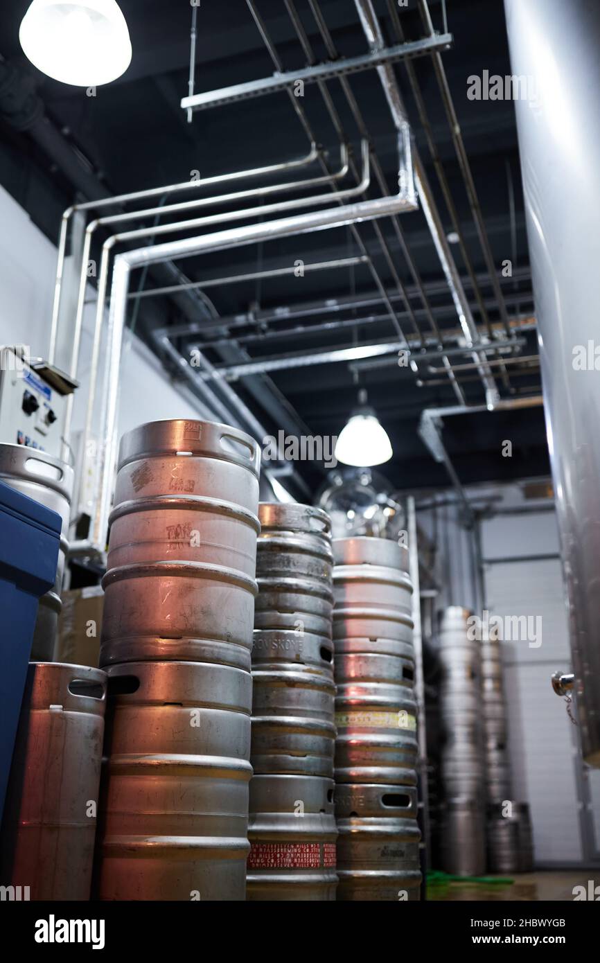 Equipment for the production of craft beer, containers for fermentation