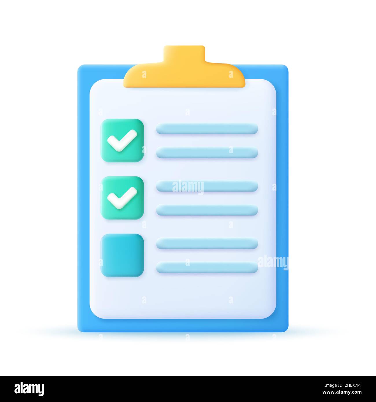 Clipboard and check marks Stock Vector