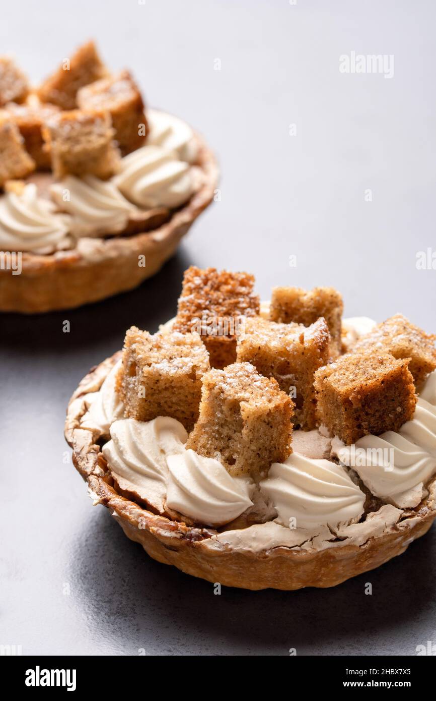 Banoffee High. A butter pastry tart layered with fresh banana slices