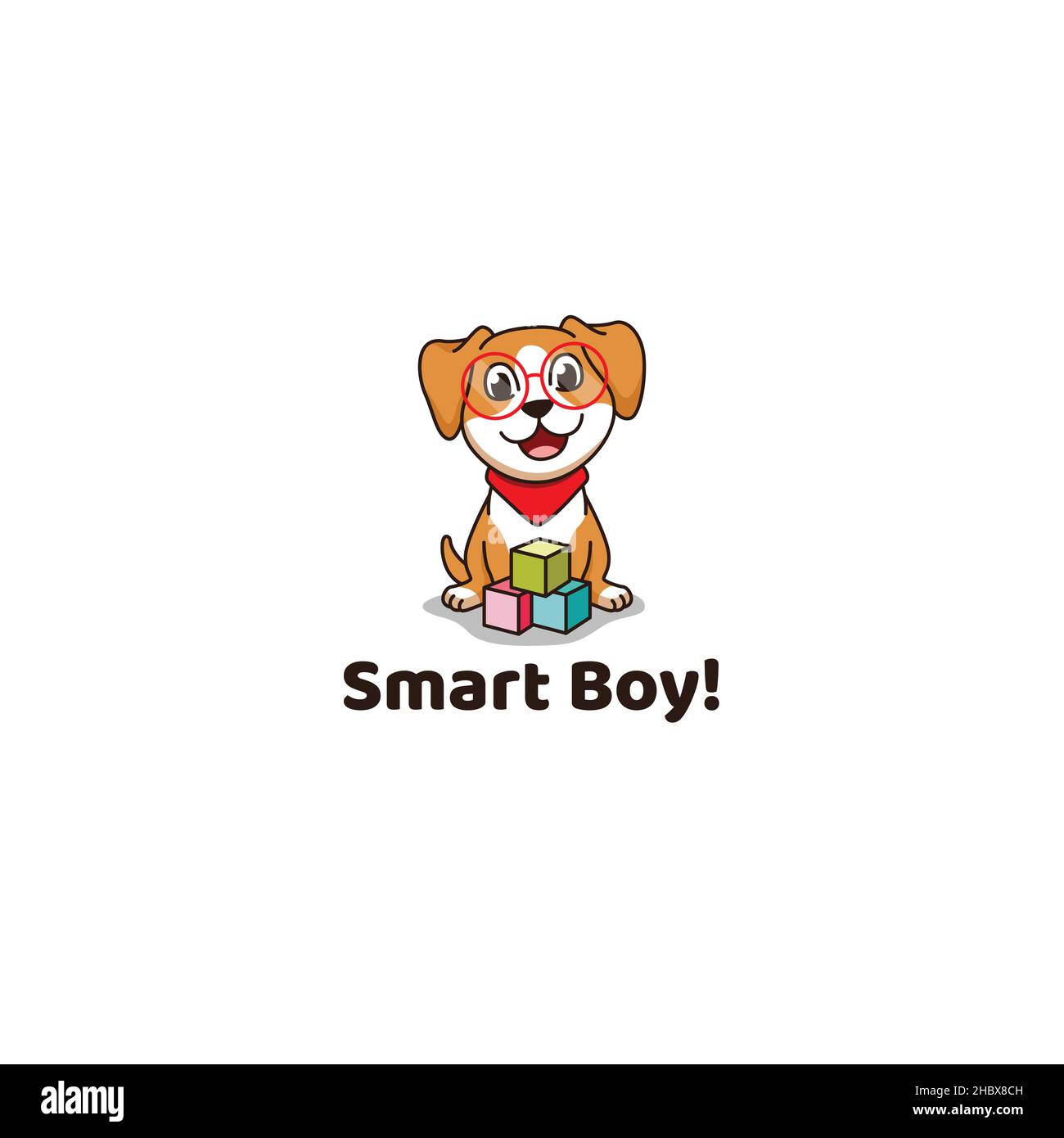 Modern design flat colorful Smart Boy logo design Stock Vector Image & Art Alamy