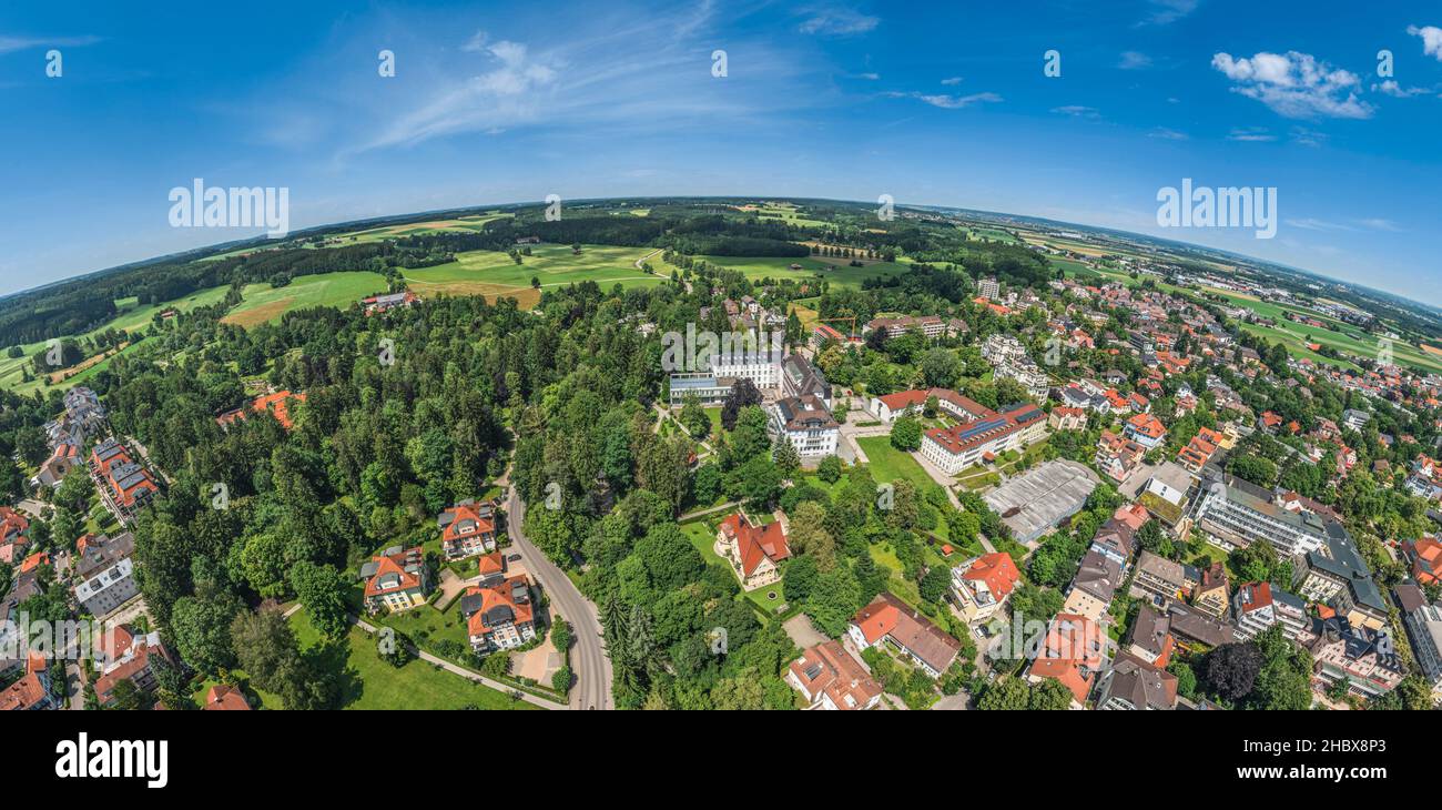 Aerial view to Bad Wörishofen in middle swabia Stock Photo