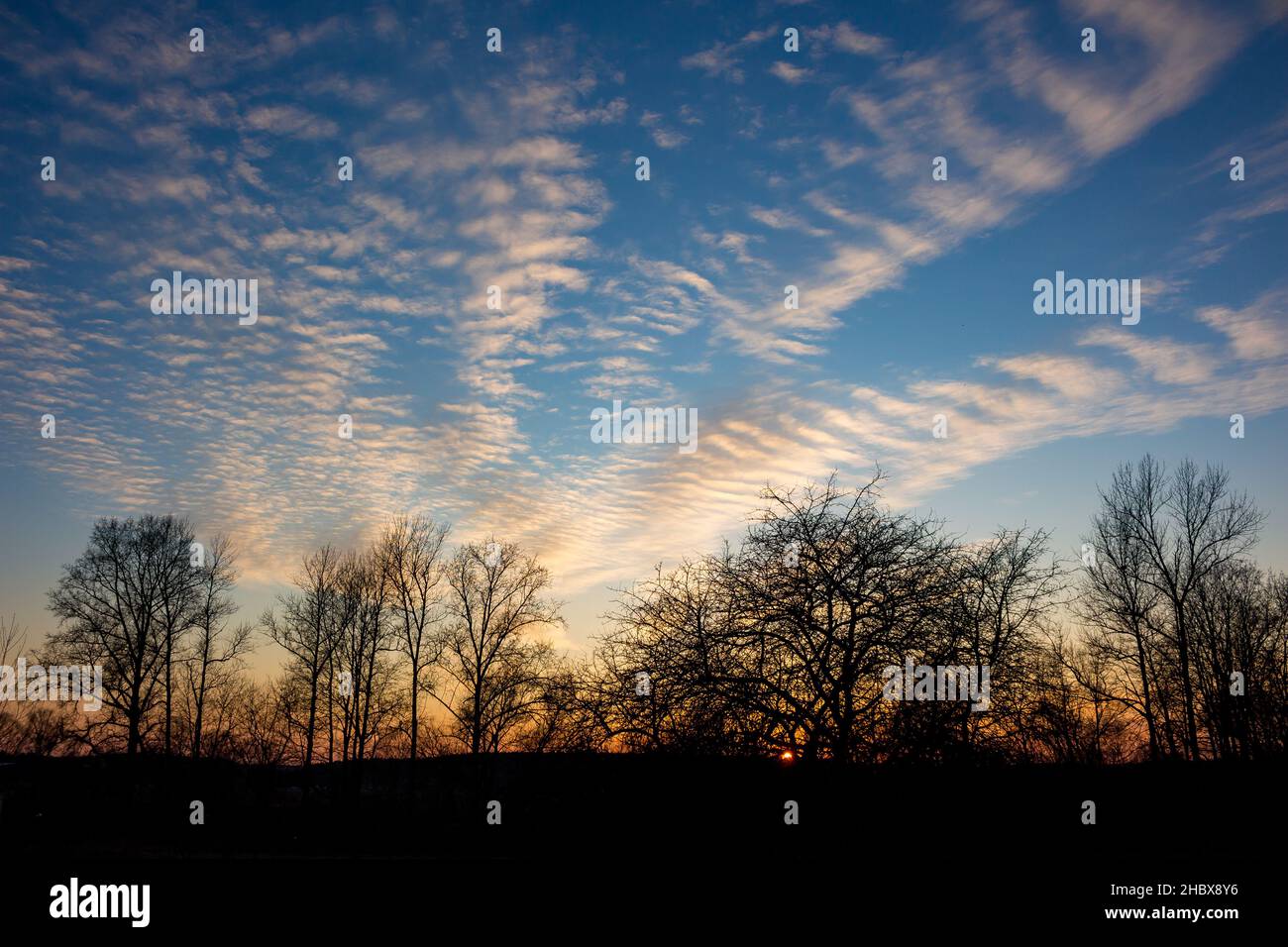 Stratocumulus Clouds At Sunset High Resolution Stock Photography and ...