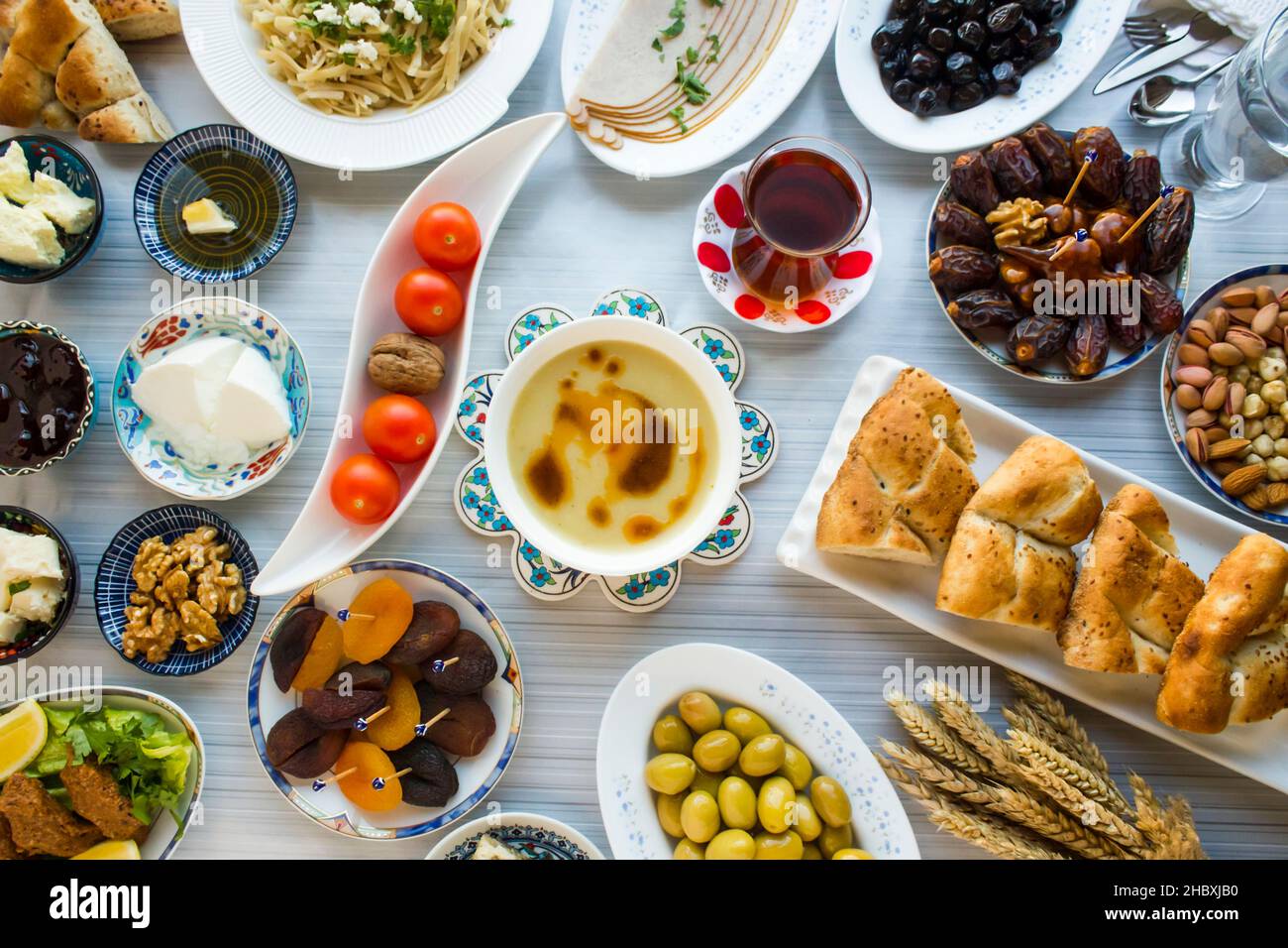 Ramadan,iftar,beginning meal before main menu with traditional soup