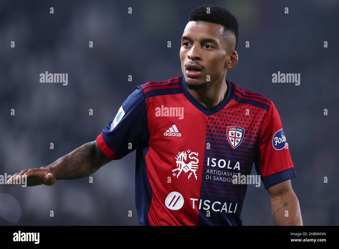 Henrique Dalbert Cagliari Portrait Italian Soccer Serie Match