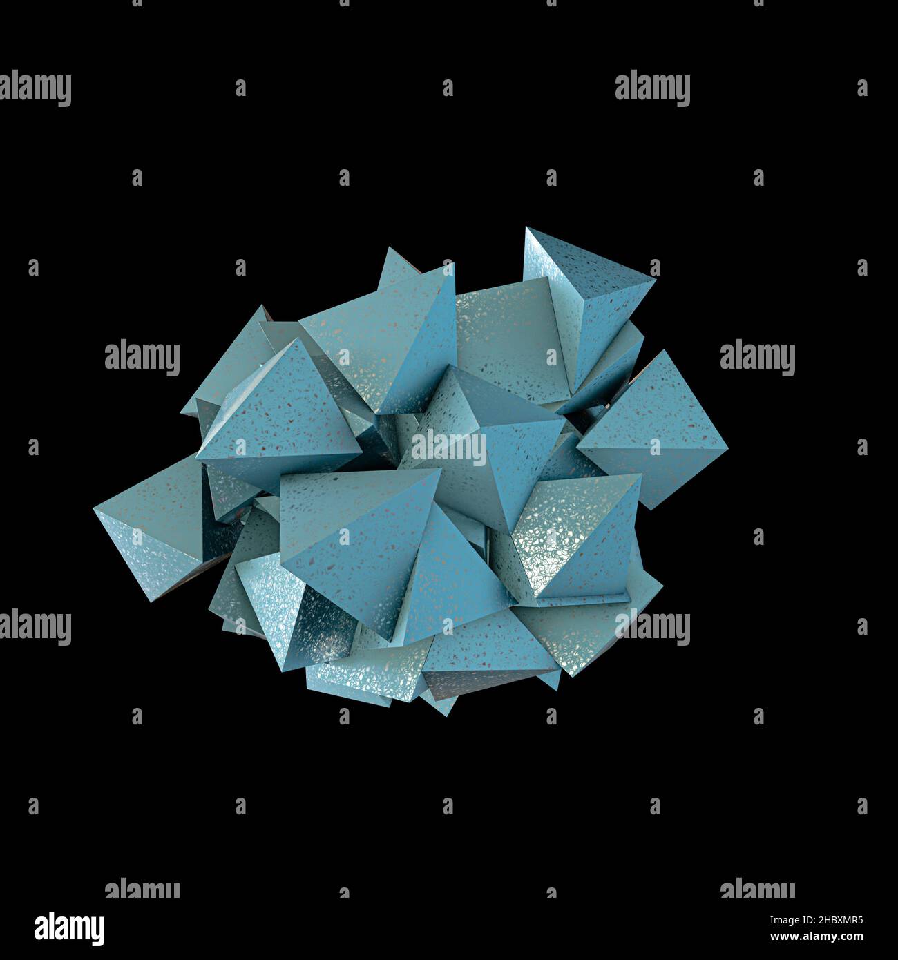 abstract shape isolated on black background 3d illustration Stock Photo ...
