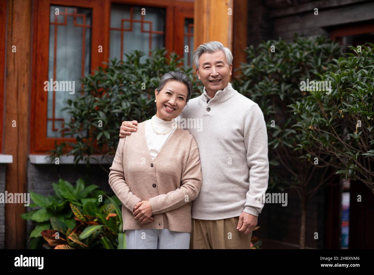 Happy old couple Stock Photo