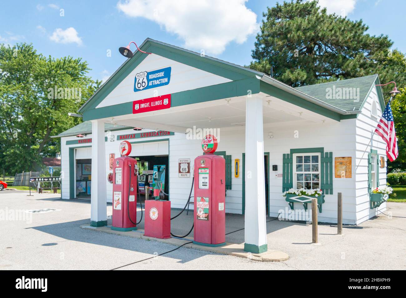 Ambler’s vintage Texaco Gas Station in Dwight Illinois on Route 66