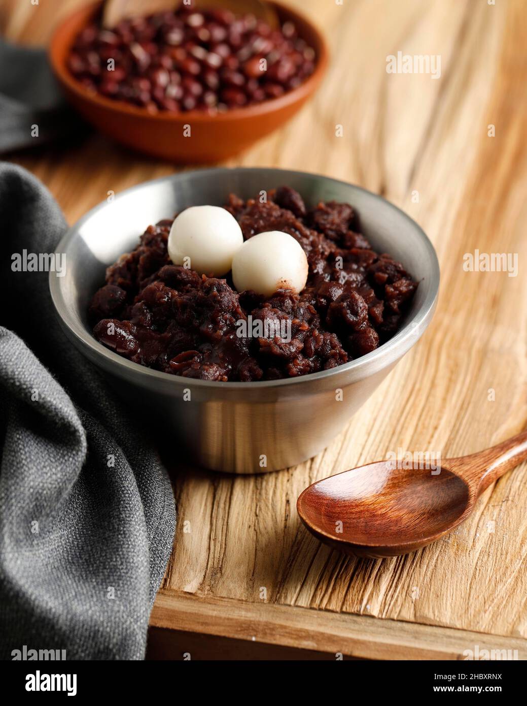 oshiruko-zenzai-sweet-red-bean-soup-with-rice-cake-stock-photo-alamy