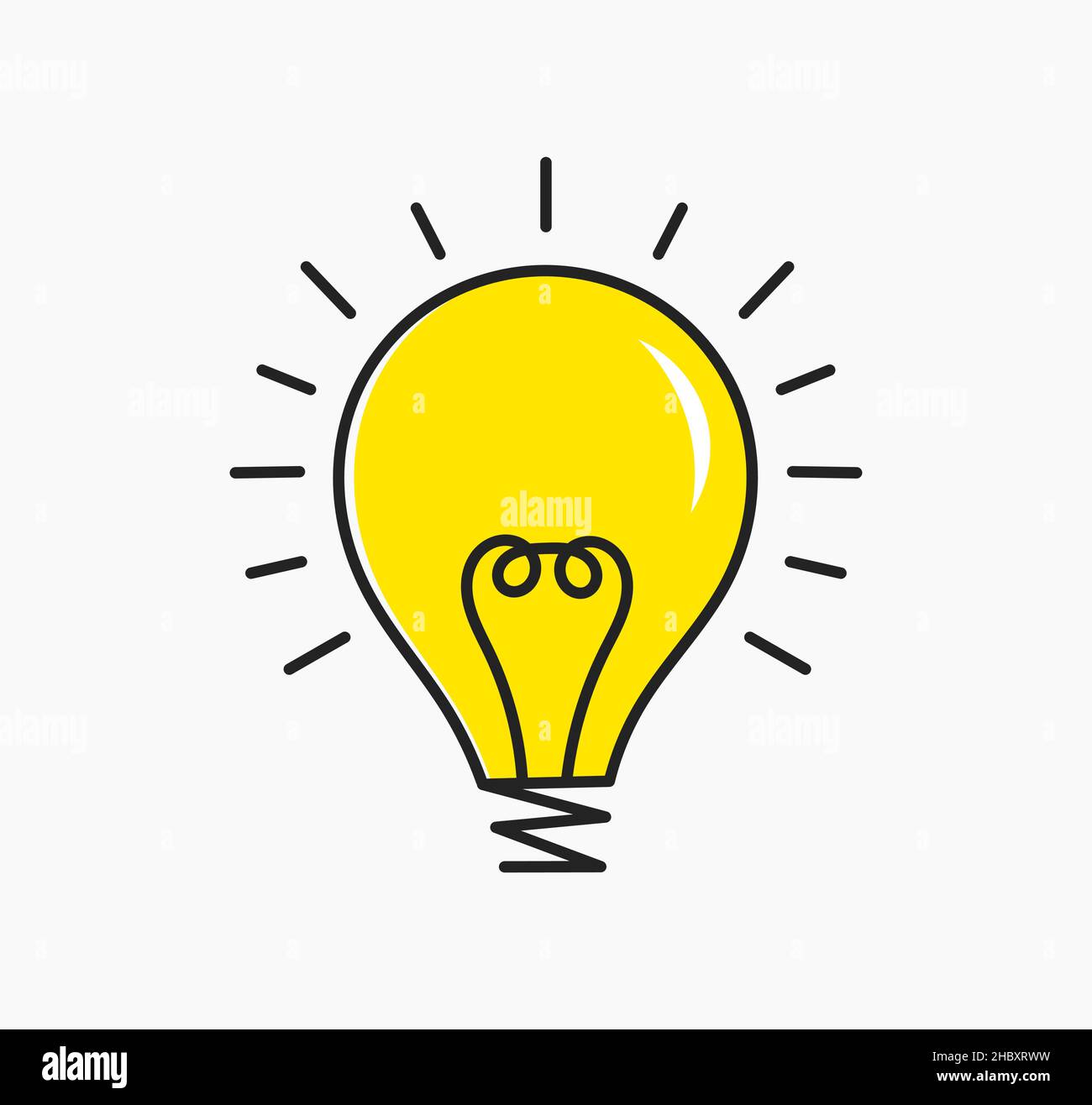 Light bulb creative line icon. Vector illustration Stock Vector Image ...