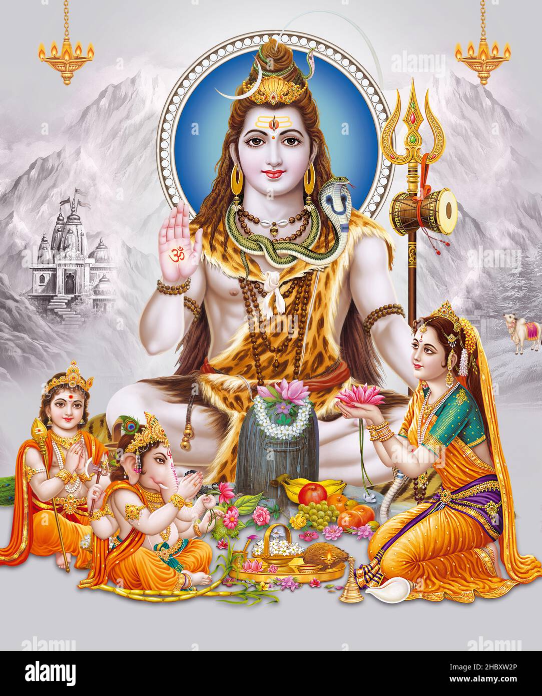 Shiva illustration hi-res stock photography and images - Page 2 - Alamy