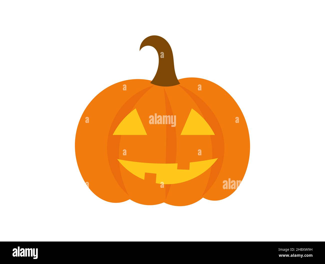 Halloween pumpkin icon, Jack O lantern on white background. Vector ...