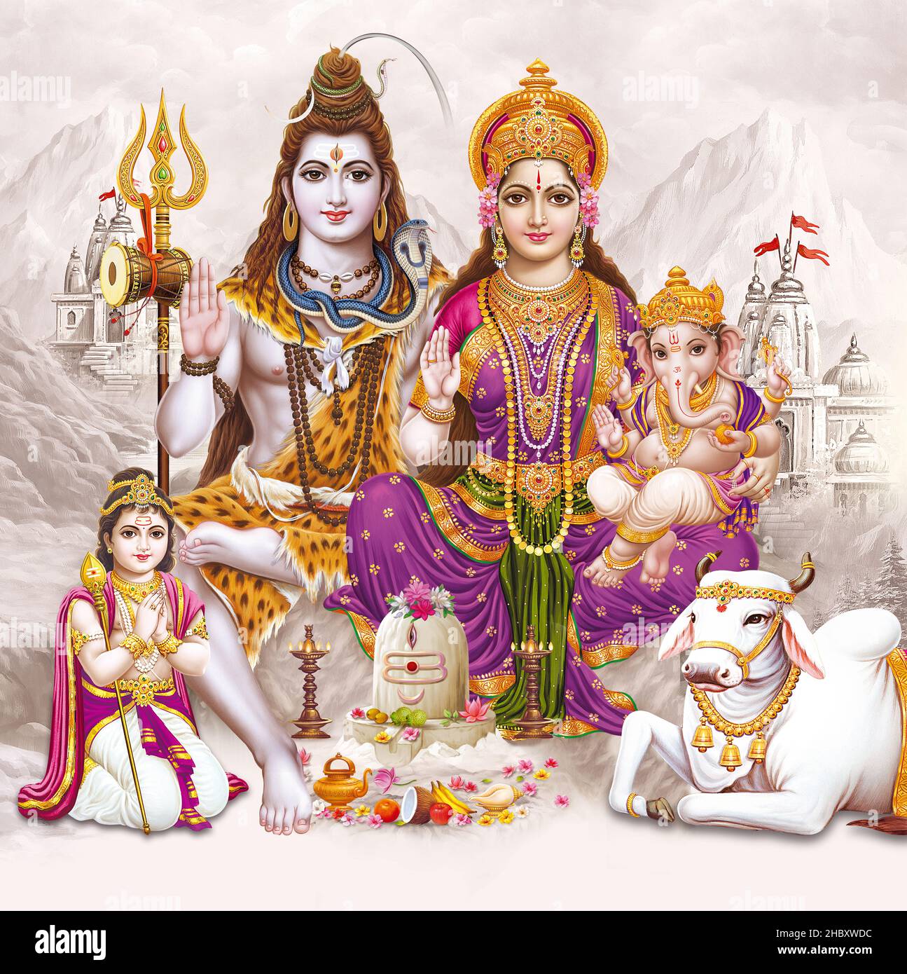 Lord shiva pariwar hi-res stock photography and images - Alamy