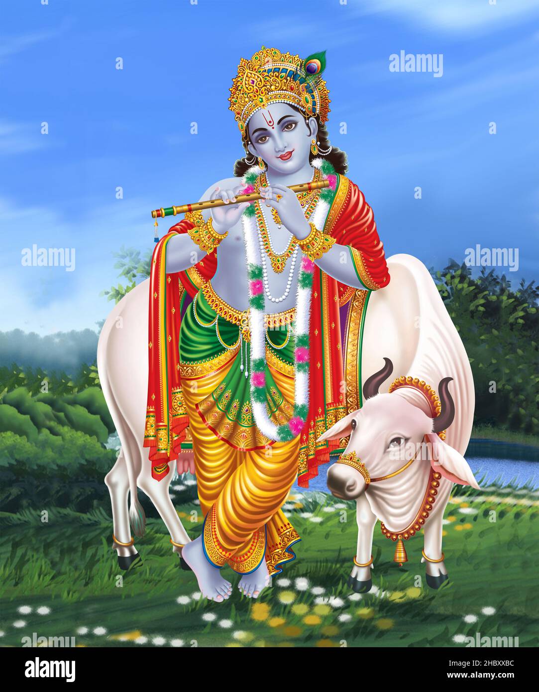 Krishna cow hi-res stock photography and images - Alamy