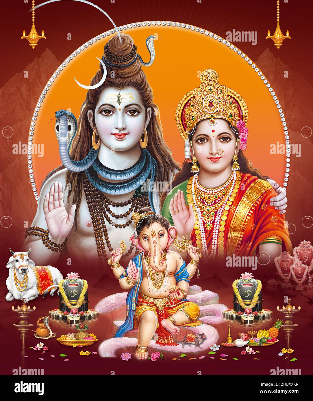 Lord shiva pariwar hi-res stock photography and images - Alamy