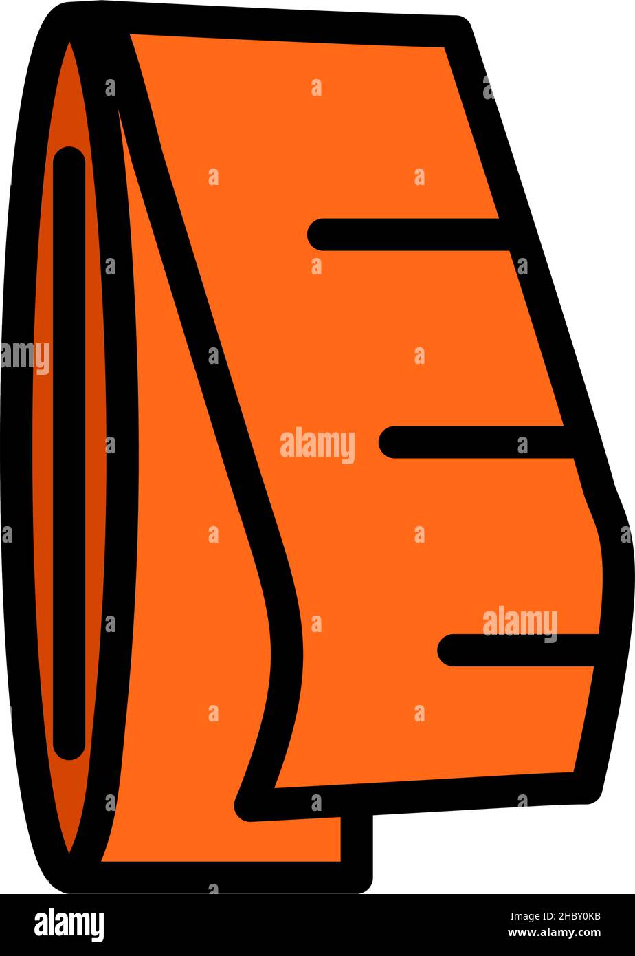 Tailor Measure Tape Icon. Editable Bold Outline With Color Fill Design. Vector Illustration