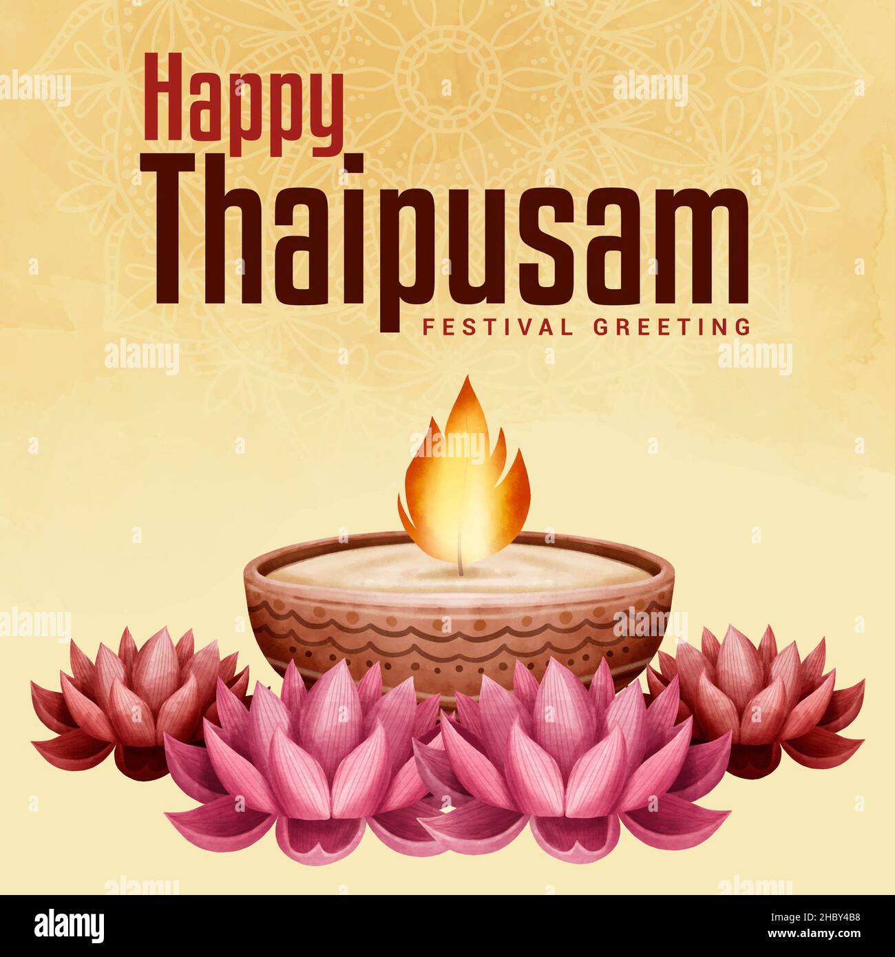 Happy Thaipusam card New Design 2022 Stock Photo