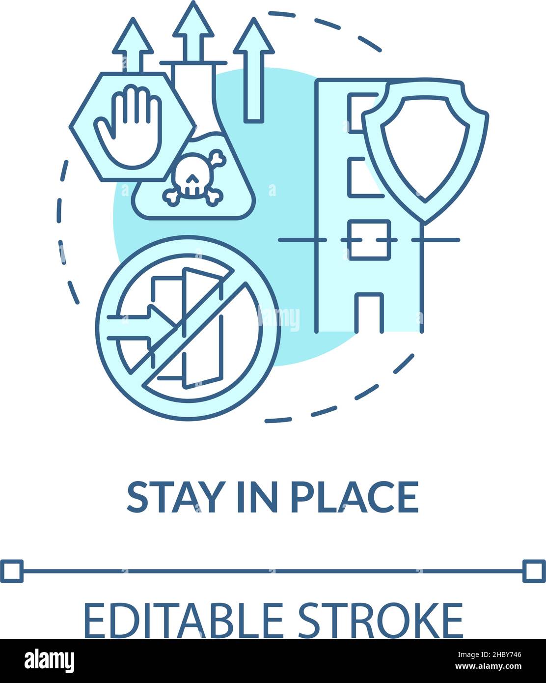 Stay in place turquoise concept icon Stock Vector Image & Art Alamy